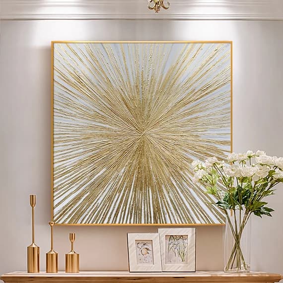 Golden Abstract Canvas